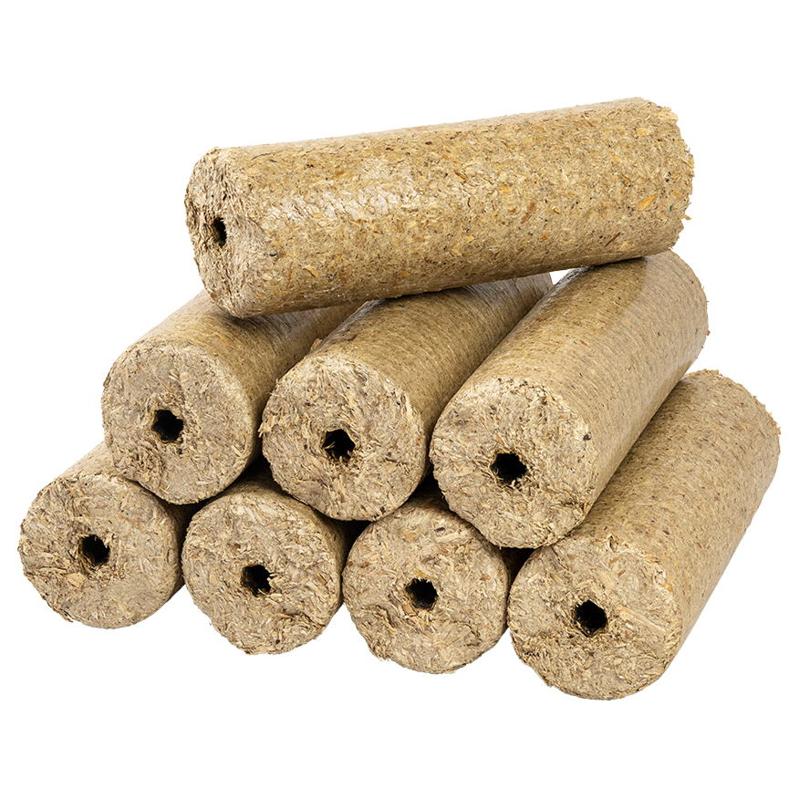 Holzbriketts rund mit Loch 1000kg