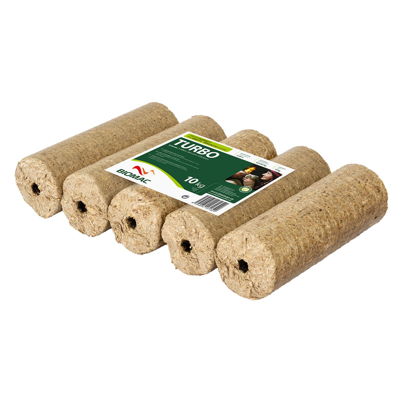 Holzbriketts rund mit Loch 1000kg