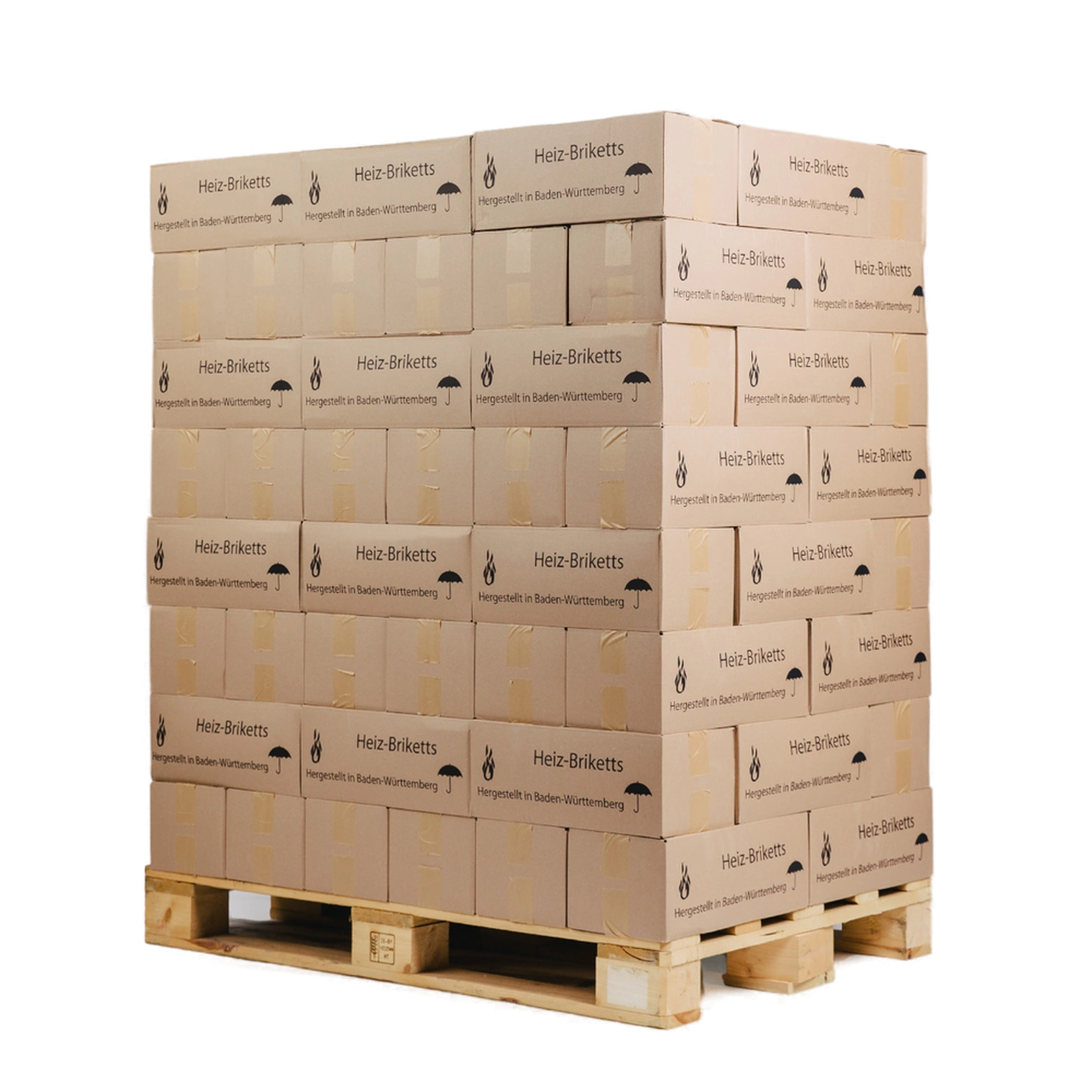 Hartholzbriketts eckig Buche & Eiche Palette 960kg