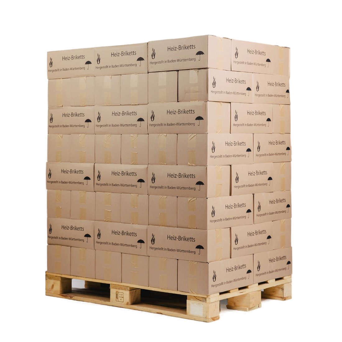 Hartholzbriketts eckig Buche & Eiche Palette 960kg